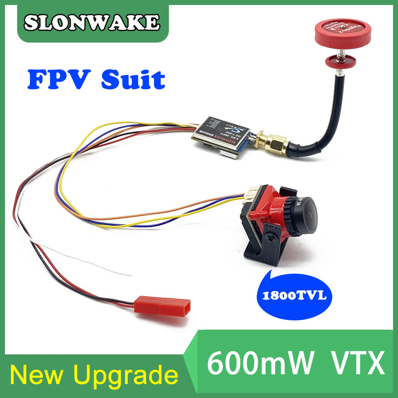 Drone Racing Receiver - すぐに使える5.8G 48CH 600mWビデオ送信機とCmos 1800TVLミニFPVカメラ2.1mmレンズ調整可能 RC FPVレーシングドローン用